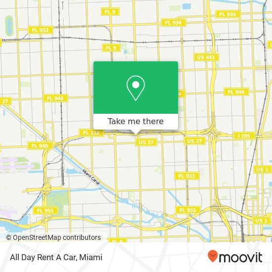 All Day Rent A Car map