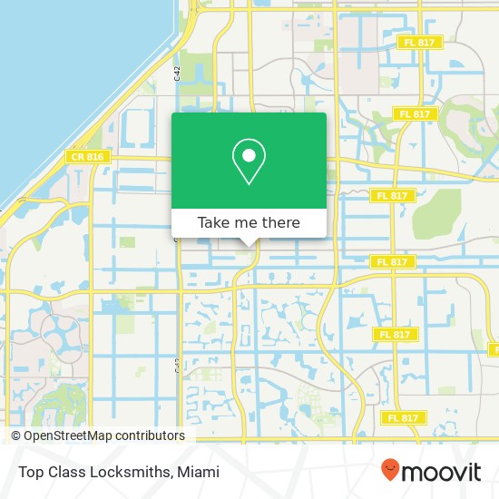 Top Class Locksmiths map