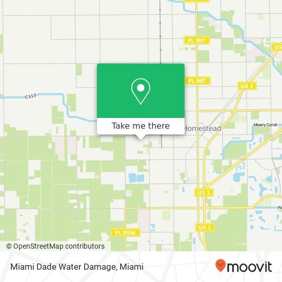 Mapa de Miami Dade Water Damage