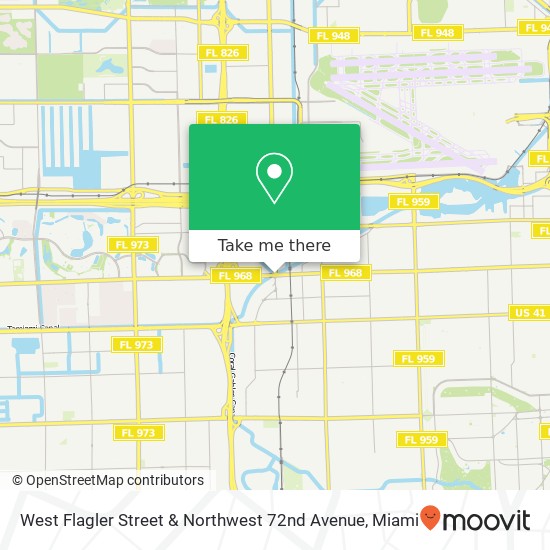 West Flagler Street & Northwest 72nd Avenue map