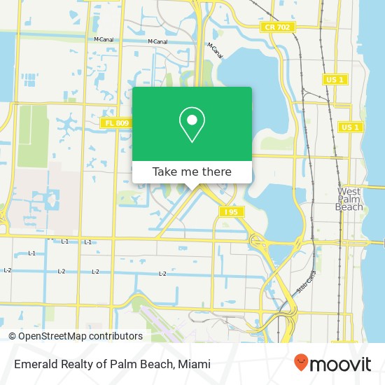 Emerald Realty of Palm Beach map