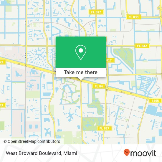 West Broward Boulevard map