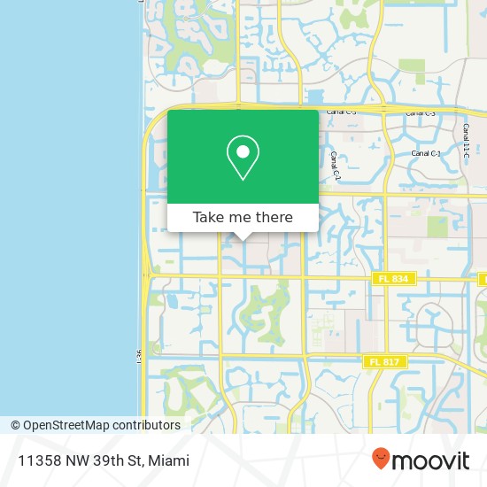 11358 NW 39th St map