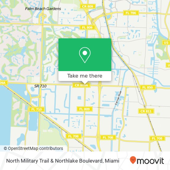 North Military Trail & Northlake Boulevard map