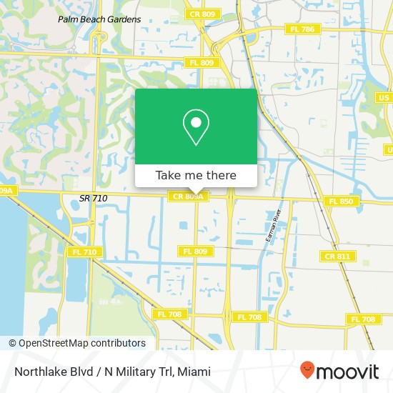 Northlake Blvd / N Military Trl map