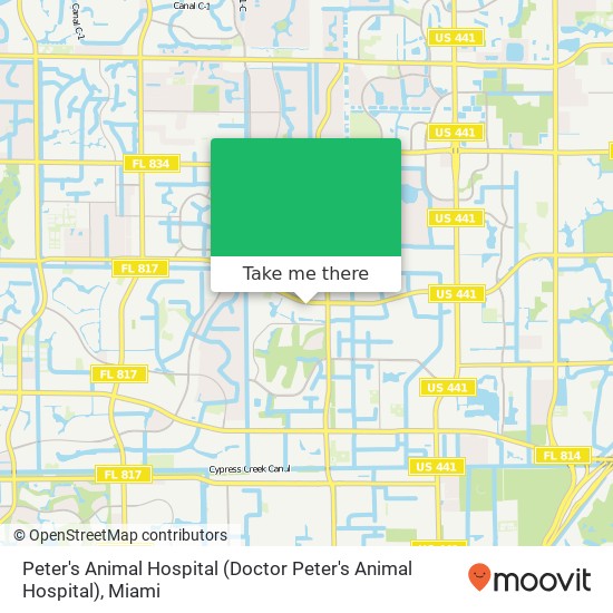 Mapa de Peter's Animal Hospital