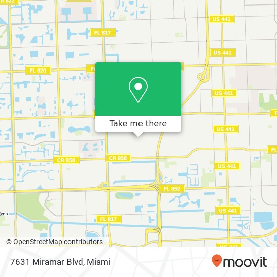 Mapa de 7631 Miramar Blvd