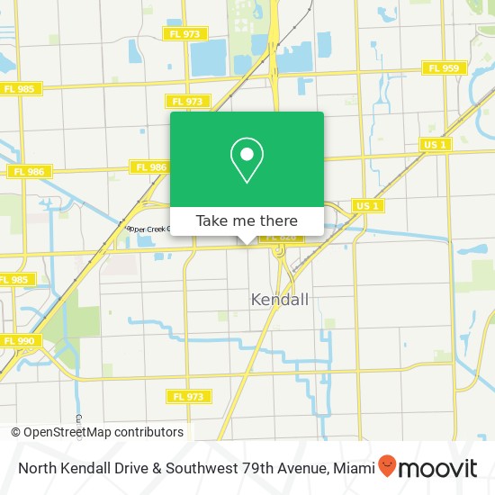 Mapa de North Kendall Drive & Southwest 79th Avenue