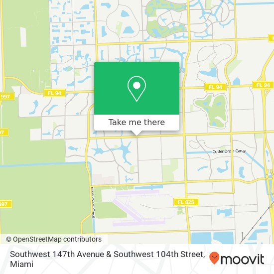 Southwest 147th Avenue & Southwest 104th Street map