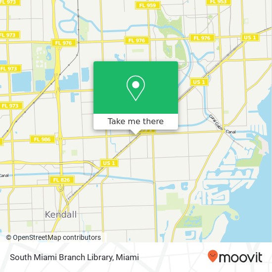 South Miami Branch Library map