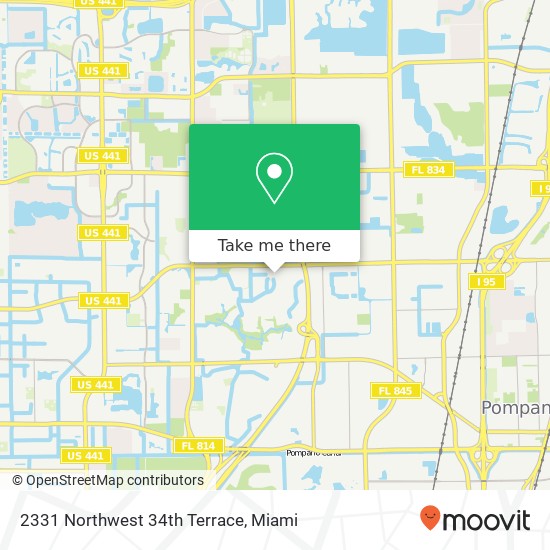 2331 Northwest 34th Terrace map