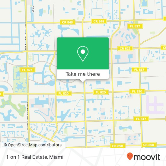 1 on 1 Real Estate map