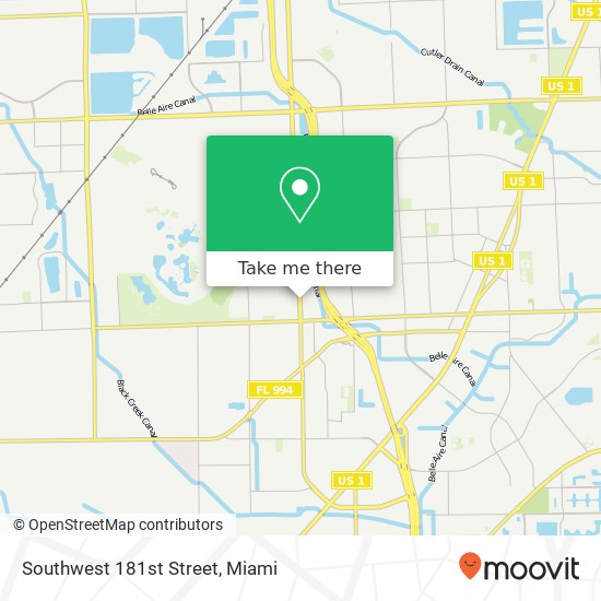 Southwest 181st Street map