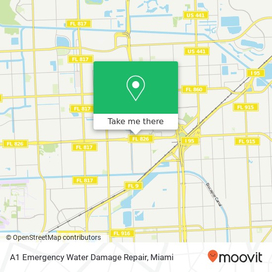 A1 Emergency Water Damage Repair map