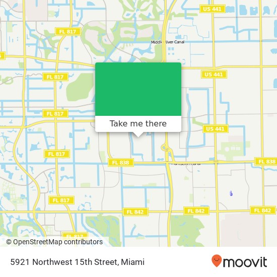 Mapa de 5921 Northwest 15th Street