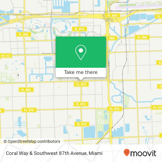 Coral Way & Southwest 87th Avenue map