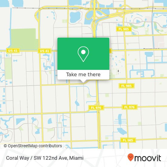 Coral Way / SW 122nd Ave map