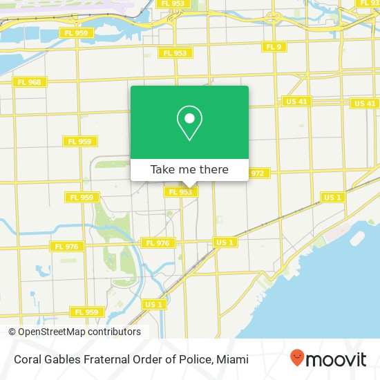 Coral Gables Fraternal Order of Police map