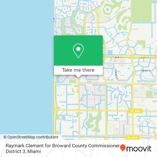 Raymark Clement for Broward County Commissioner District 3 map