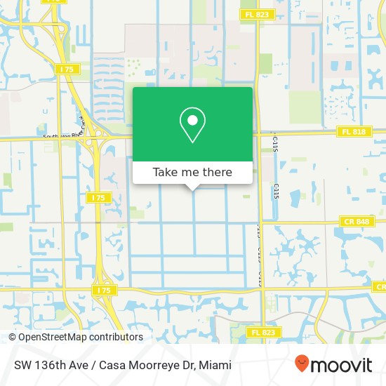 Mapa de SW 136th Ave / Casa Moorreye Dr