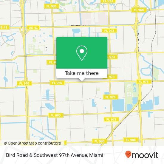 Mapa de Bird Road & Southwest 97th Avenue