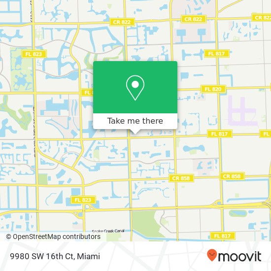 9980 SW 16th Ct map