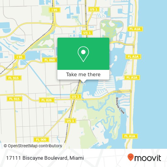 Mapa de 17111 Biscayne Boulevard