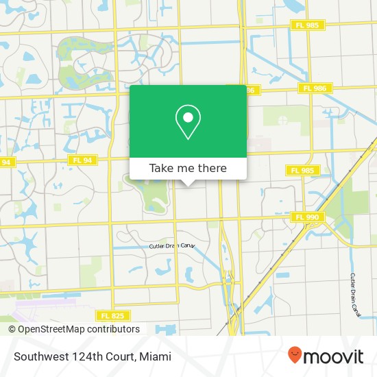 Southwest 124th Court map