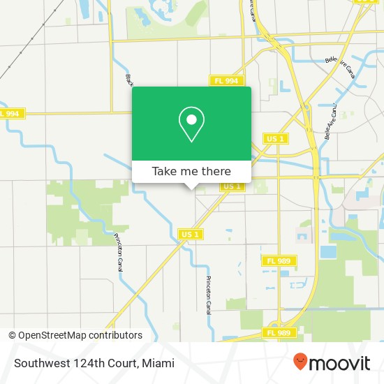Southwest 124th Court map