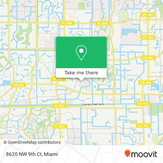 8620 NW 9th Ct map