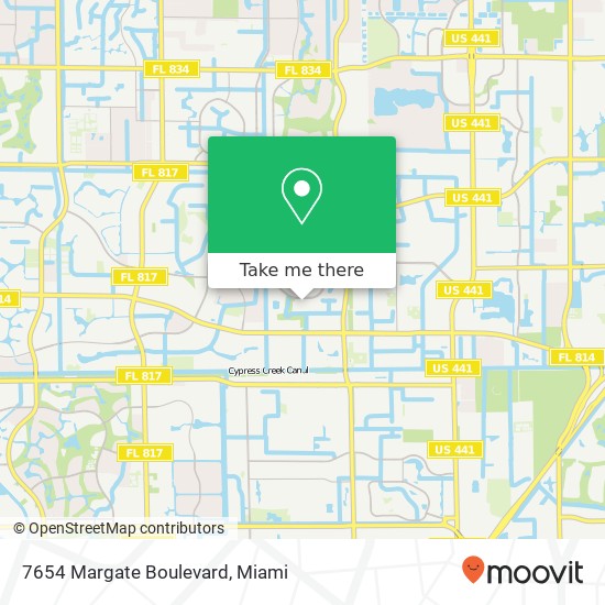 7654 Margate Boulevard map