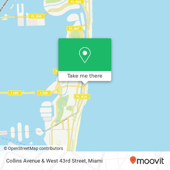 Collins Avenue & West 43rd Street map