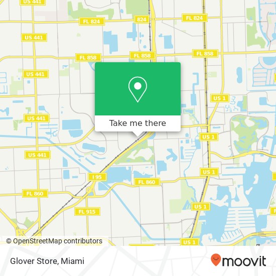 Glover Store map