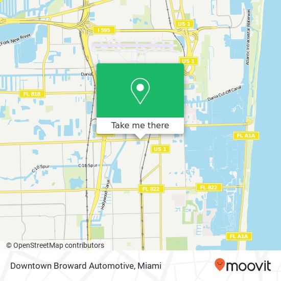 Downtown Broward Automotive map