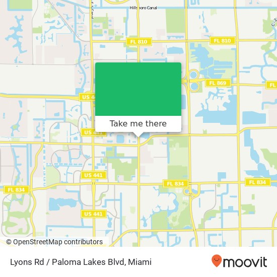 Mapa de Lyons Rd / Paloma Lakes Blvd