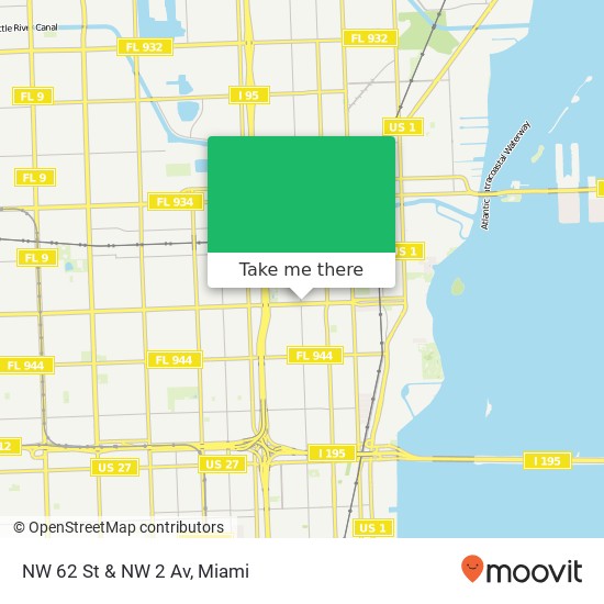 NW 62 St & NW 2 Av map