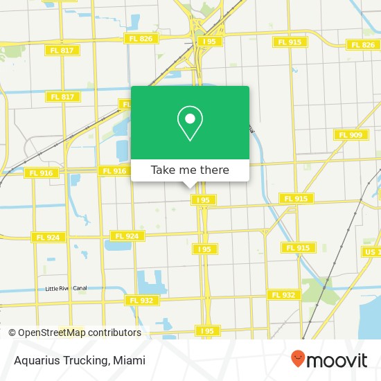 Aquarius Trucking map