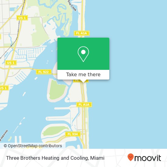 Three Brothers Heating and Cooling map