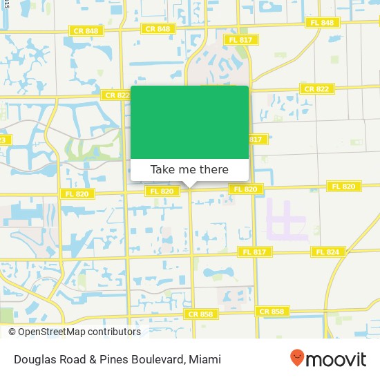 Mapa de Douglas Road & Pines Boulevard