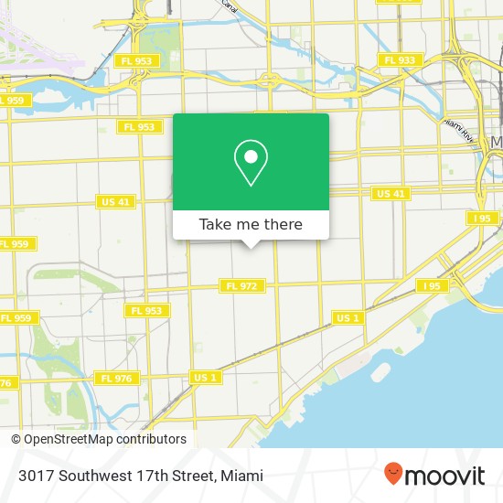 3017 Southwest 17th Street map