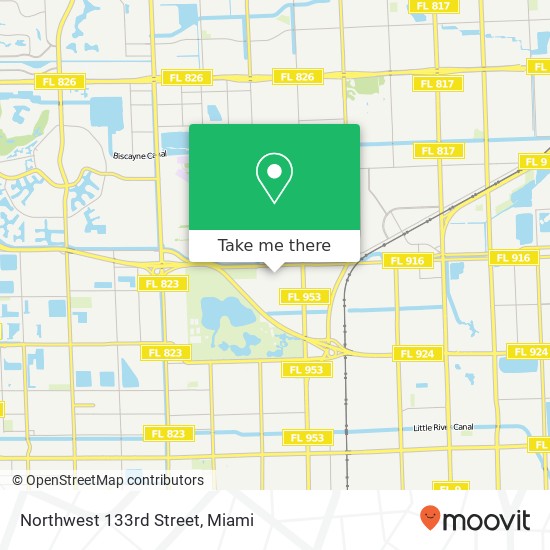 Northwest 133rd Street map