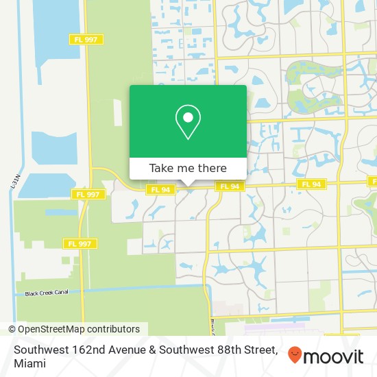 Southwest 162nd Avenue & Southwest 88th Street map