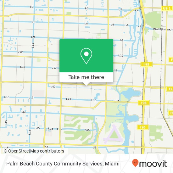 Mapa de Palm Beach County Community Services