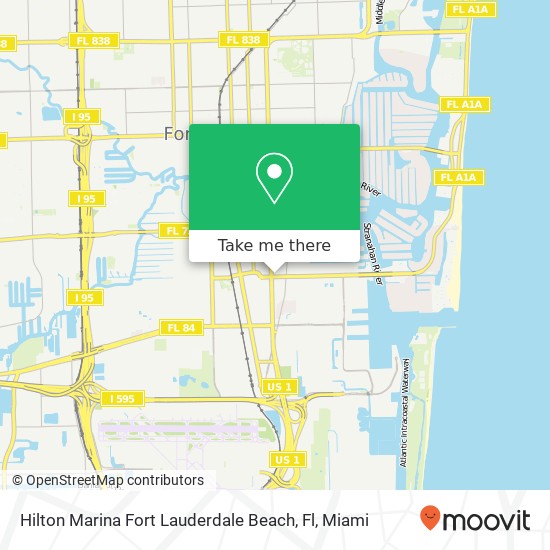 Hilton Marina Fort Lauderdale Beach, Fl map
