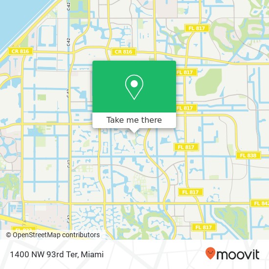 1400 NW 93rd Ter map