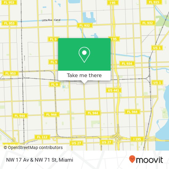 NW 17 Av & NW 71 St map
