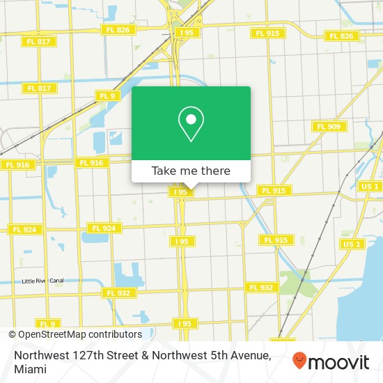 Mapa de Northwest 127th Street & Northwest 5th Avenue