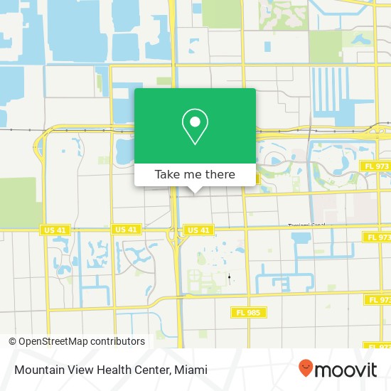 Mountain View Health Center map