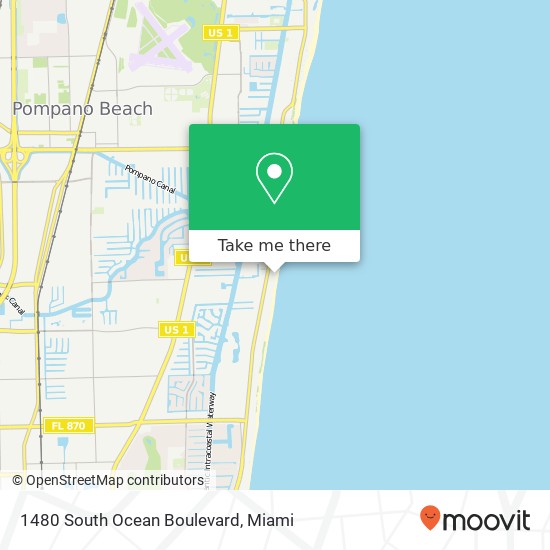 Mapa de 1480 South Ocean Boulevard