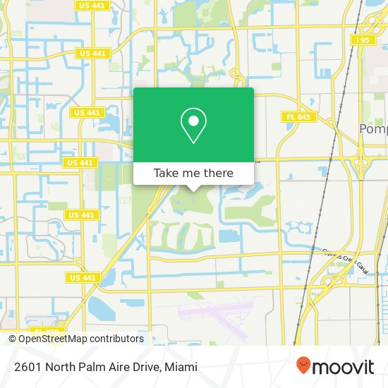 2601 North Palm Aire Drive map